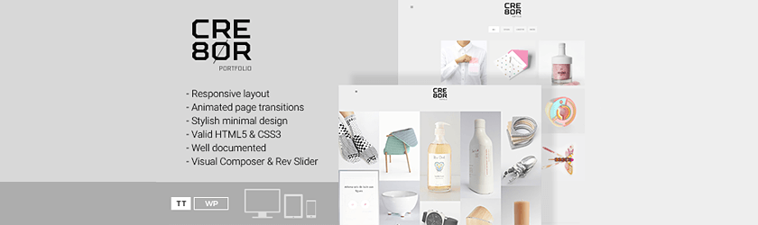 CRE8OR - A MINIMAL PORTFOLIO WORDPRESS THEME big